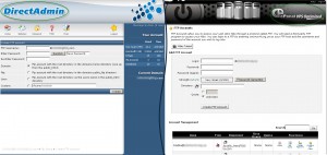 FTP setup menus of cPanel and DirectAdmin (screenshot)
