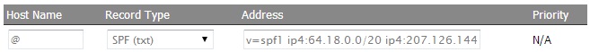 DNS management SPF